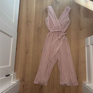 EXPRESS light pink jumpsuit, size Medium. (Leg portion runs like capri pants)